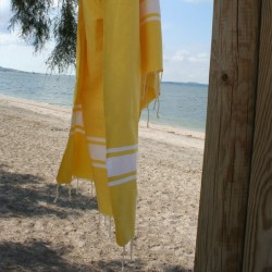 fouta drap de bain hammam jaune