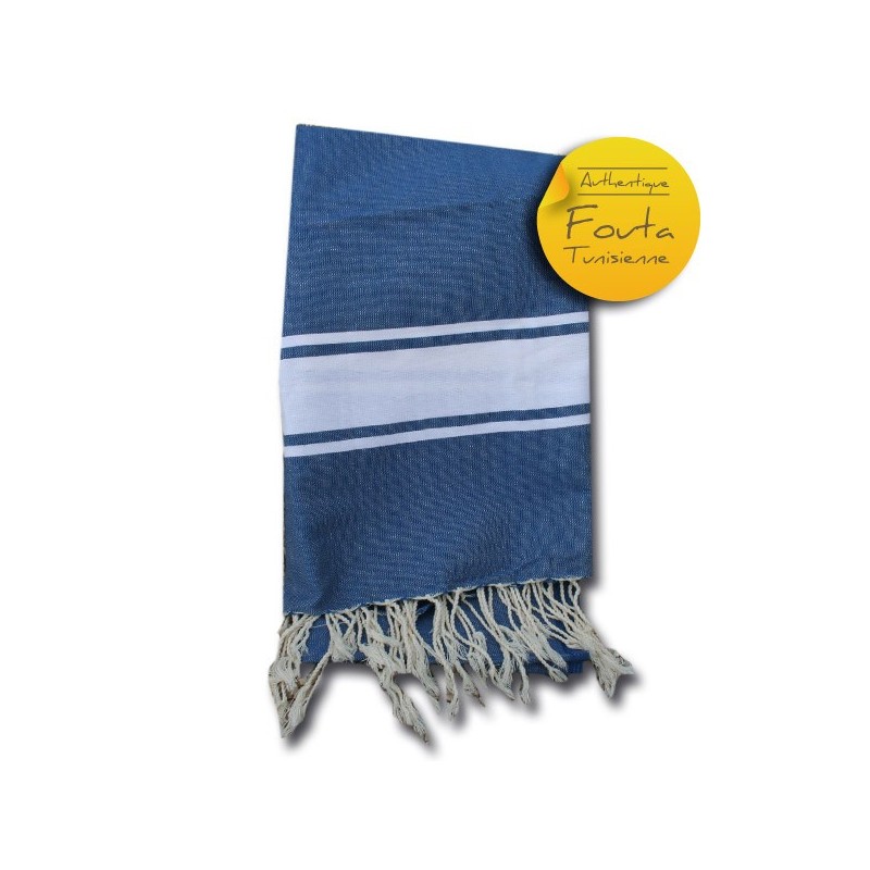 fouta plate bleue