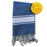 fouta plate bleue