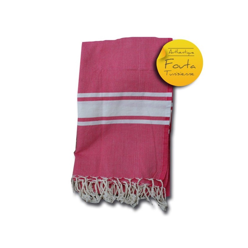 fouta plate rouge brique