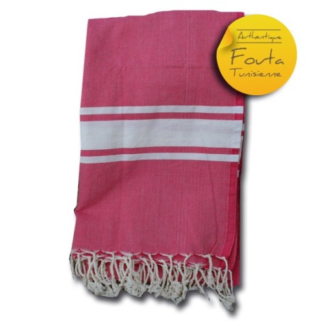 fouta plate rouge brique