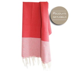 fouta nid abeille rouge