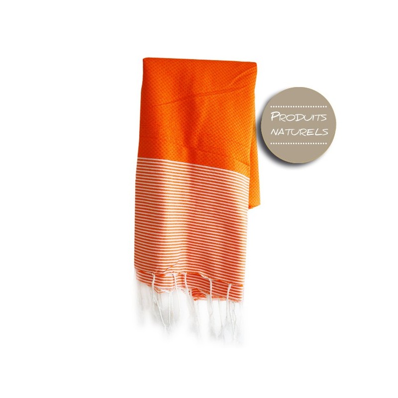 fouta nid abeille orange