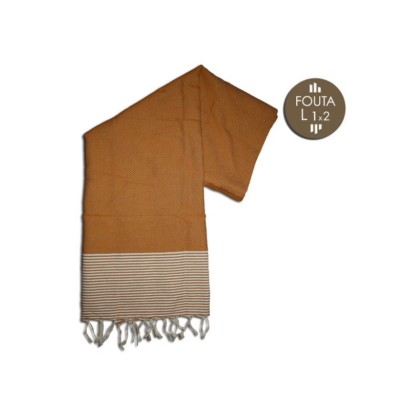 fouta nid abeille marron