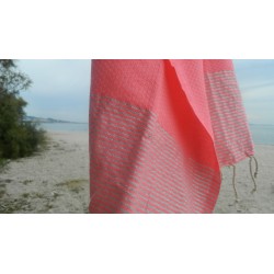 fouta rose en lurex