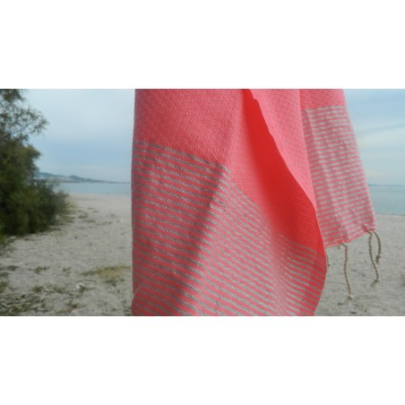 fouta rose en lurex