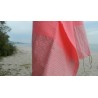 fouta rose en lurex