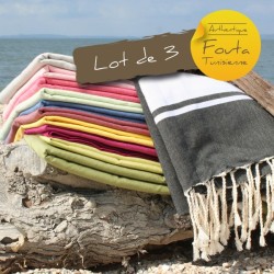 lots de 3fouta nid abeille