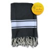 fouta drap de bain hammam noir