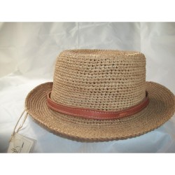 chapeau raphia crochet arrondi