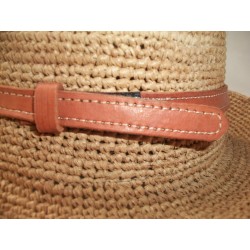 chapeau raphia crochet arrondi