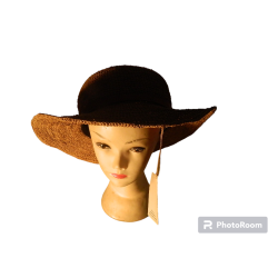 chapeau raphia crochet arrondi