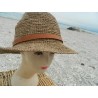 chapeau en raphia crochet style panama