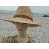 chapeau en raphia crochet style panama