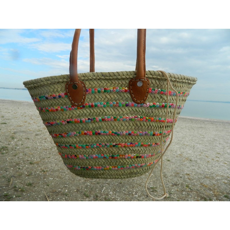 panier en osier de plage