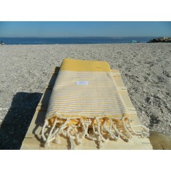 fouta nid abeille jaune