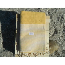 fouta nid abeille jaune