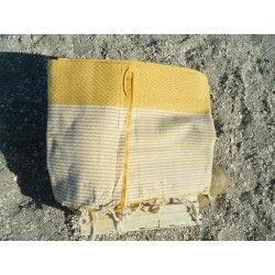 fouta nid abeille jaune