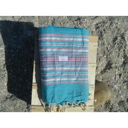 fouta en lurex bleu ciel