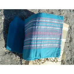 fouta en lurex bleu ciel