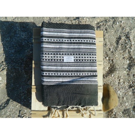 fouta lurex noir foncé