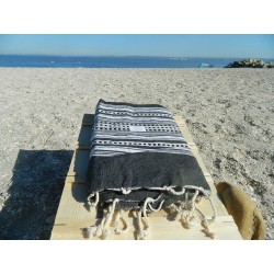 fouta lurex noir foncé