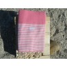 fouta nid abeille rose