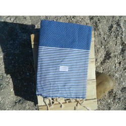 fouta nid abeille bleu