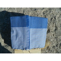 fouta nid abeille bleu