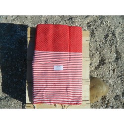 fouta nid abeille rouge