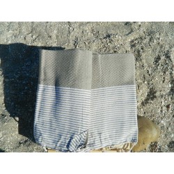 fouta nid abeille grise