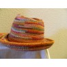 chapeaux Borsalino raphia crochet bariolé