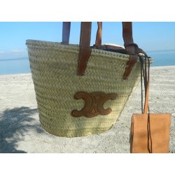 panier paille moyen de plage et ville