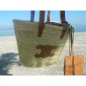 panier paille moyen de plage et ville