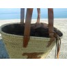 panier paille moyen de plage et ville