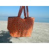 cabas orange motif zéllige