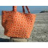 cabas orange motif zéllige