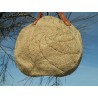 grand sac cabas en raphia tressage spirale-anses cuir & broderies