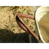 petit panier en palme naturelle anses cuir
