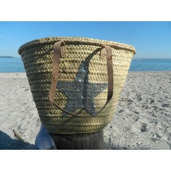 panier de plage etoile argenté