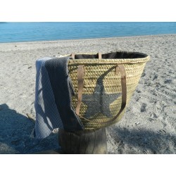 panier de plage etoile argenté